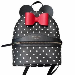 Kate Spade Polka Dot Backpack with Red Accent